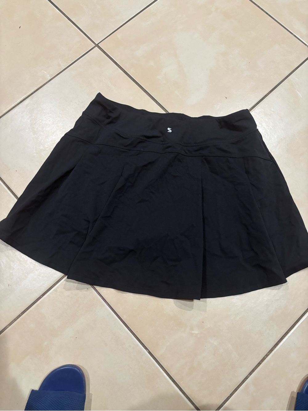 Elle Black Athletic Skort with Flared Silhouette